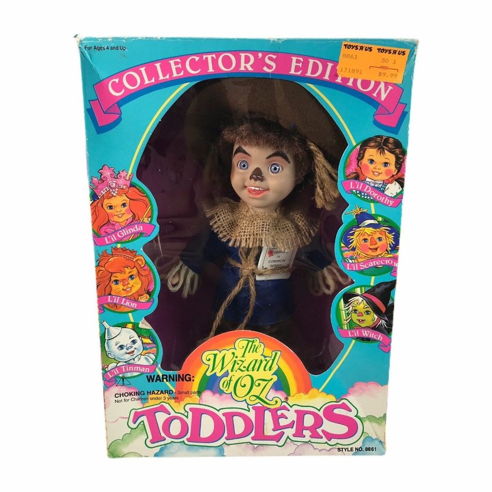 Vintage Wizard of Oz Toddlers Lil Scarecrow Doll Toy (#8861) Collectors Edition